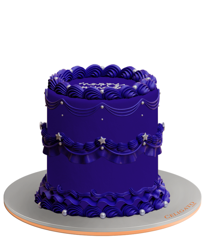 Purple star cake