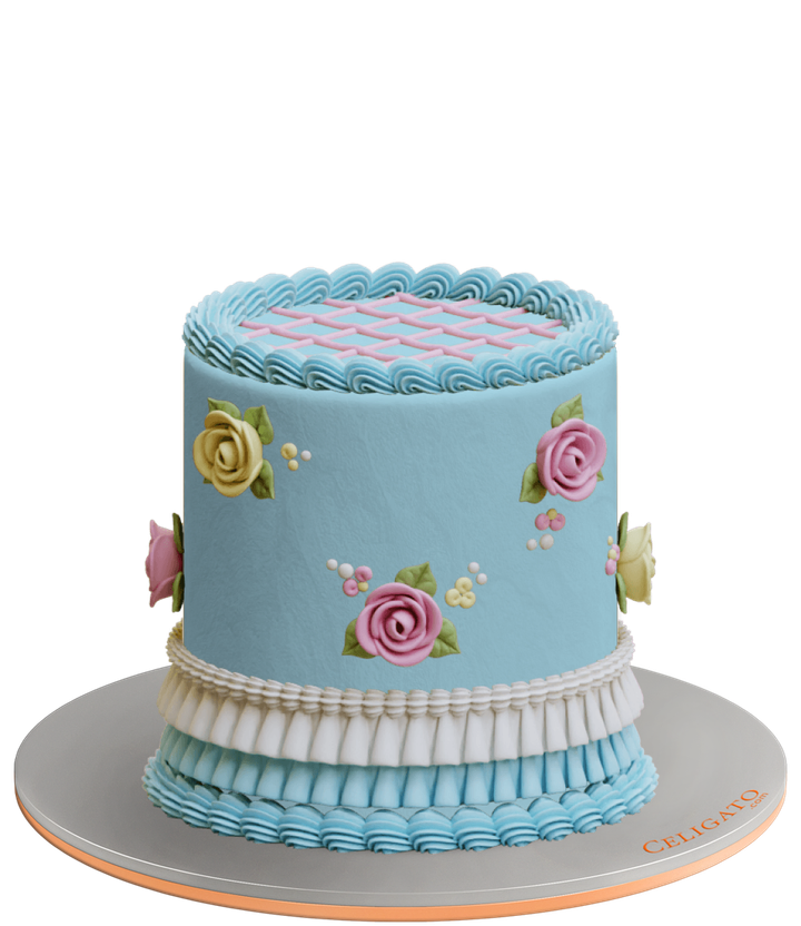 Eid Blooming Ramadan Nights Cake on transparent background