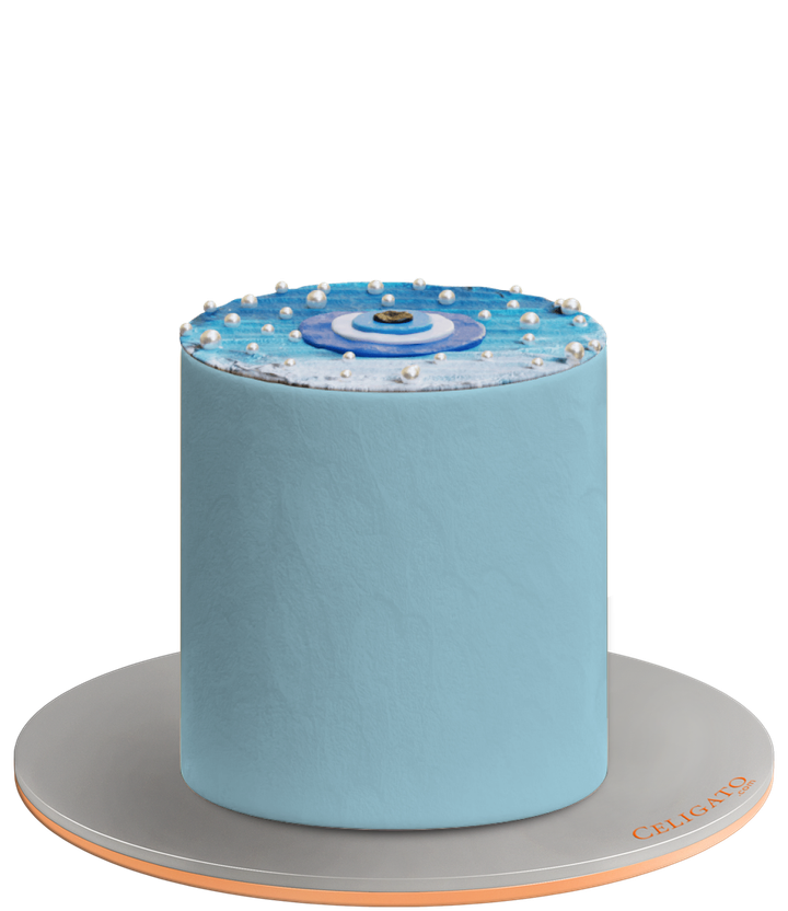 Evil eye cake on transparent background