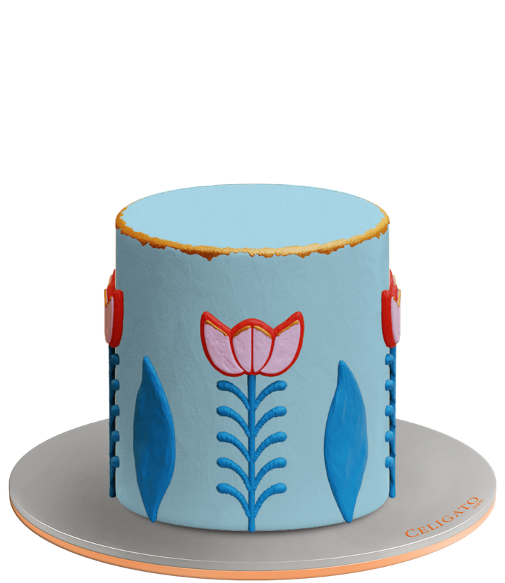 Old vibes cake on transparent background
