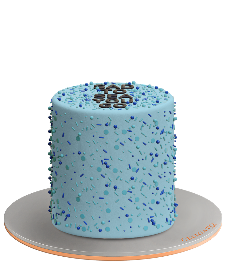 Sad to See You Go cake on transparent background