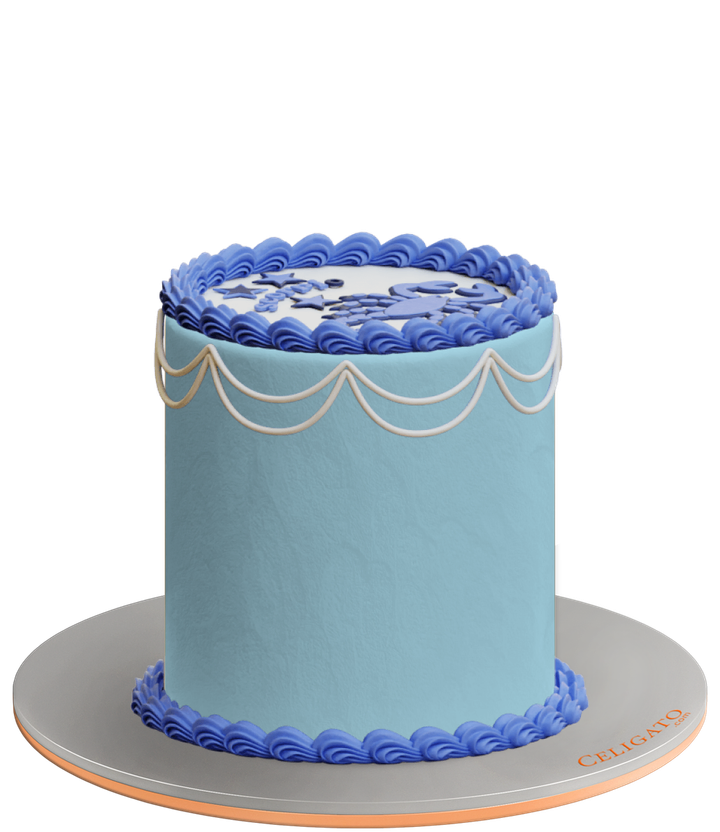 Scorpio Vibes cake on transparent background
