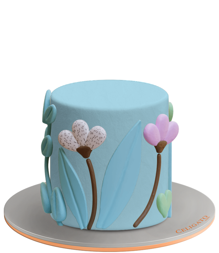 Timeless Flora cake on transparent background
