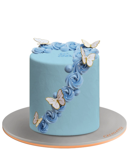 Wings of Joy cake on transparent background