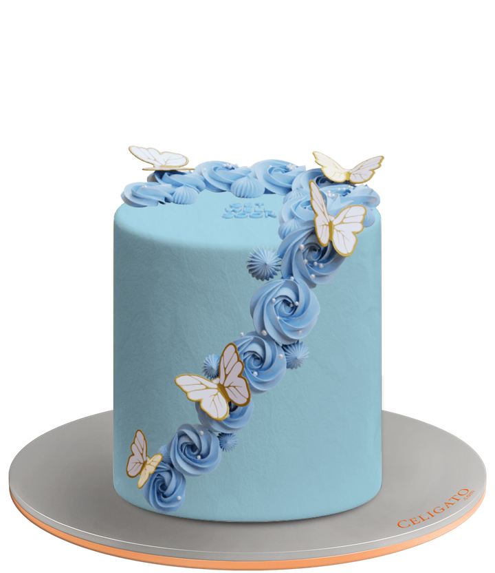 Wings of Joy cake on transparent background