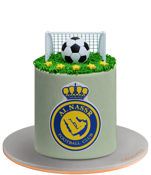 Al Nassr cake on transparent background