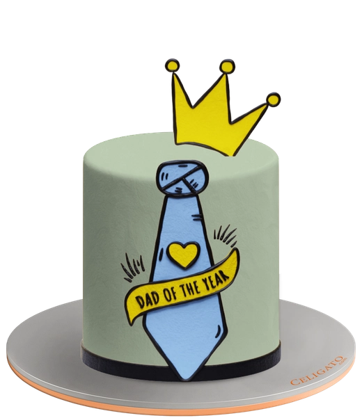 Dad Award cake on transparent background