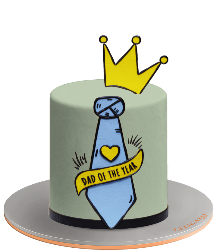 Dad Award cake on transparent background