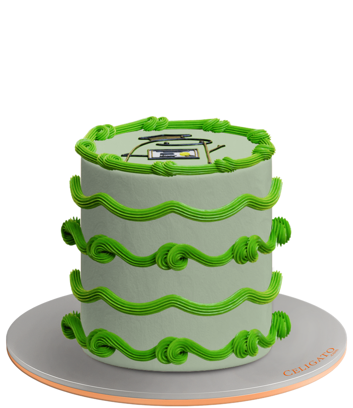 Graduated meme cake on transparent background