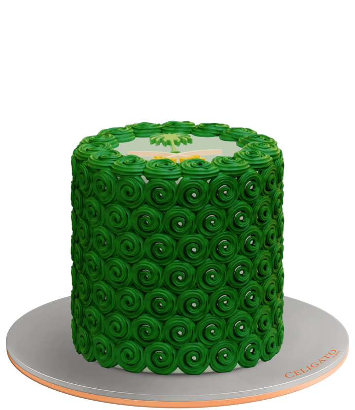 Saudi Whipped Cream Cake on transparent background