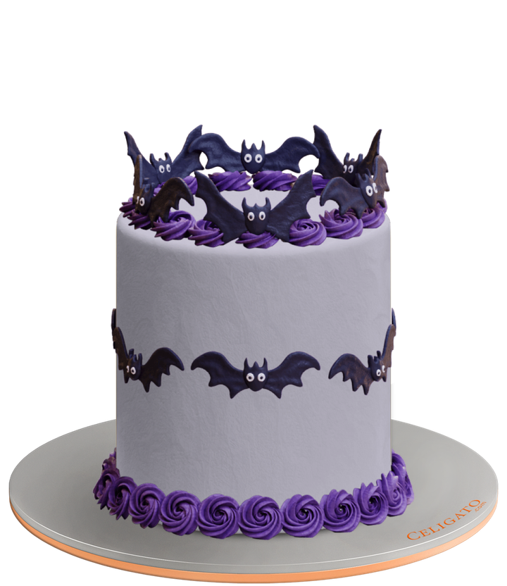 Bats cake on transparent background