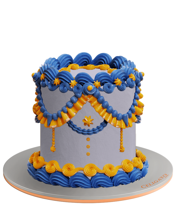 Ramadan Retro cake on transparent background