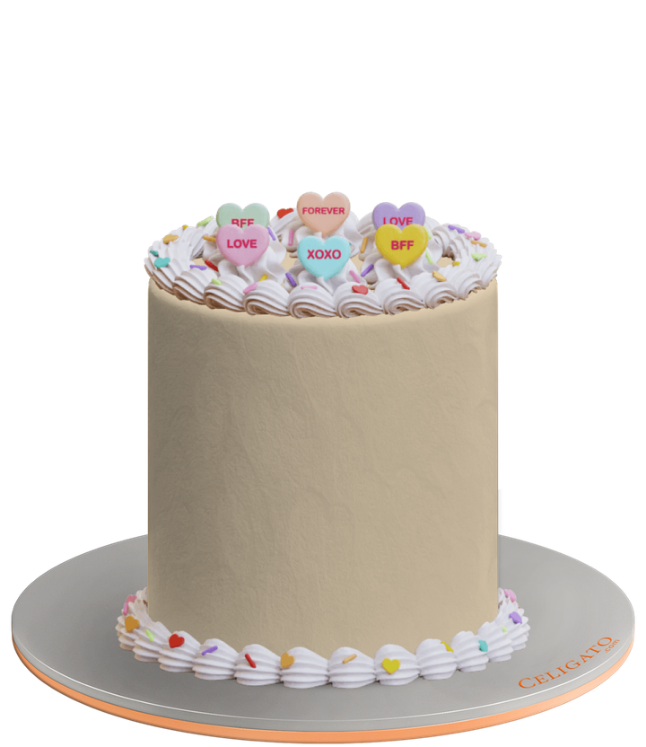 BFF cake on transparent background