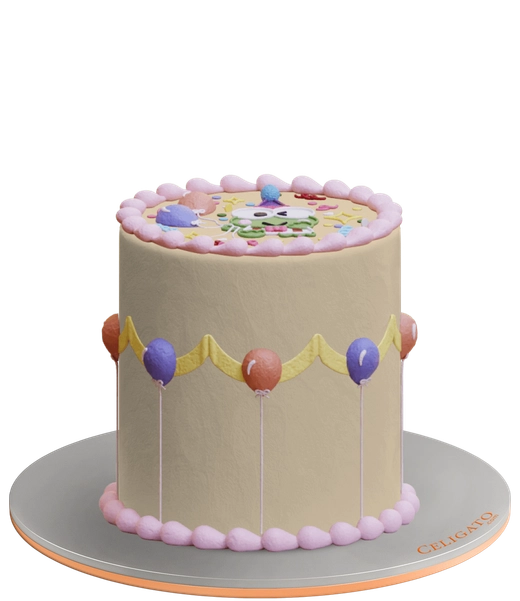 Keroppi cake on transparent background
