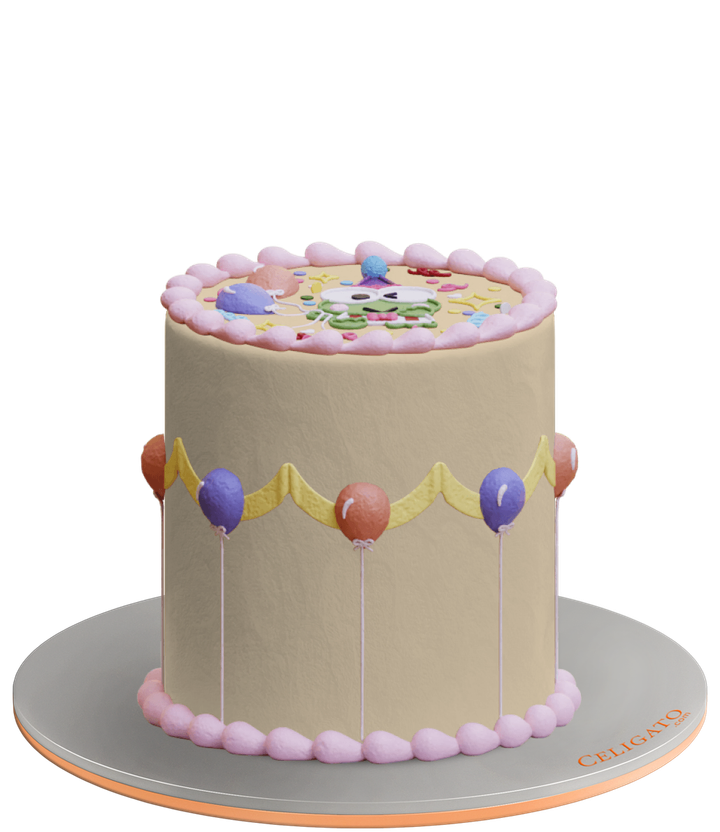Keroppi cake on transparent background