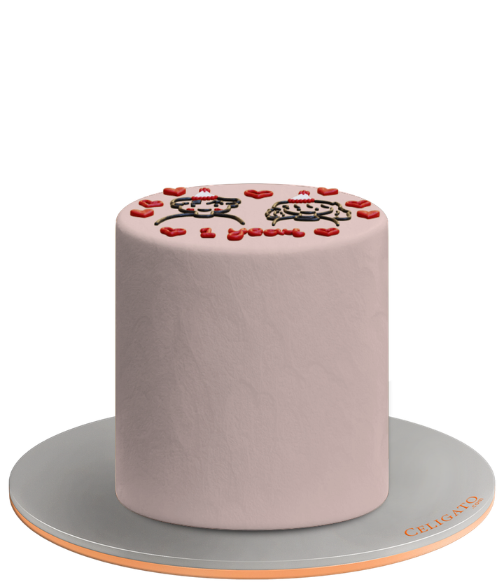 Anniversary wishes cake on transparent background