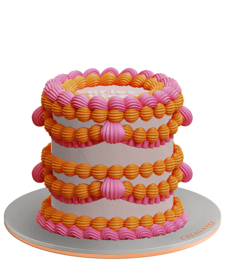 Aries queen cake on transparent background