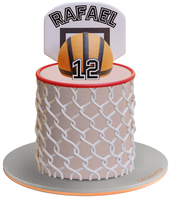 Basketball cake on transparent background