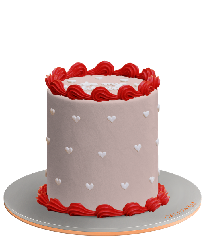 Be My Valentine cake on transparent background