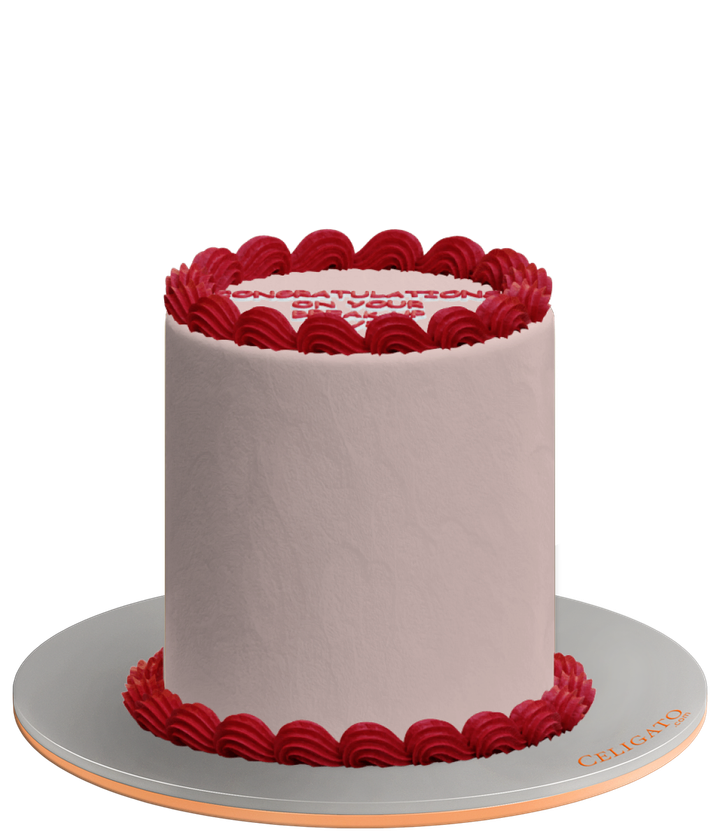 Break Up cake on transparent background