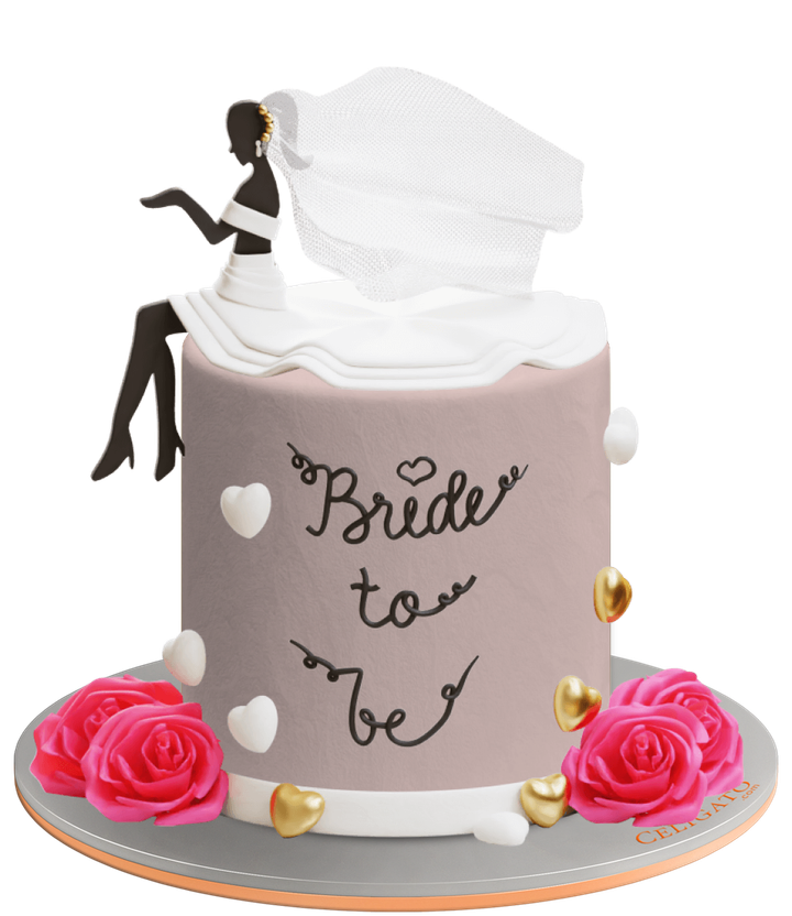Bride cake on transparent background