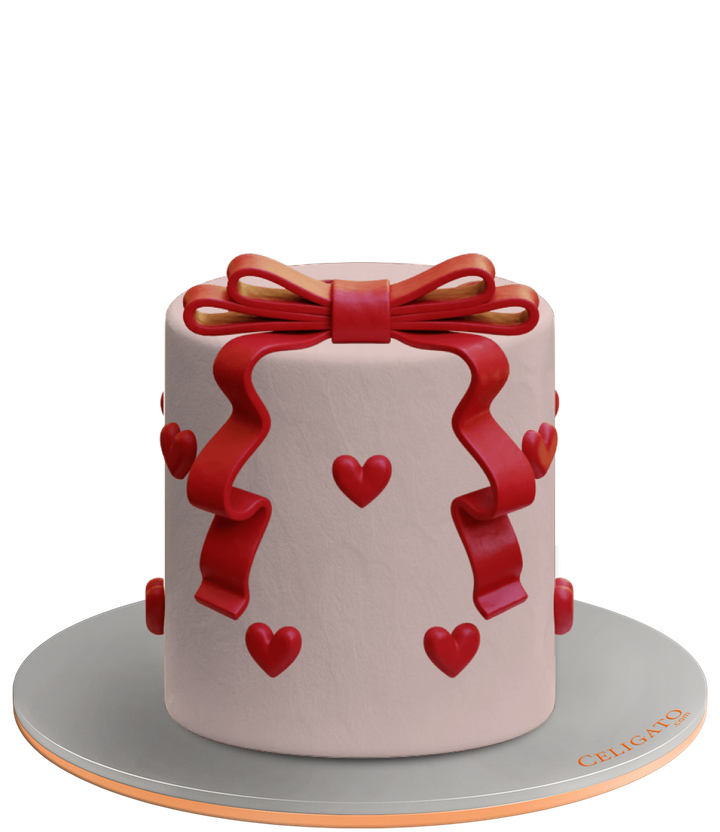 Bride Ribbon cake on transparent background