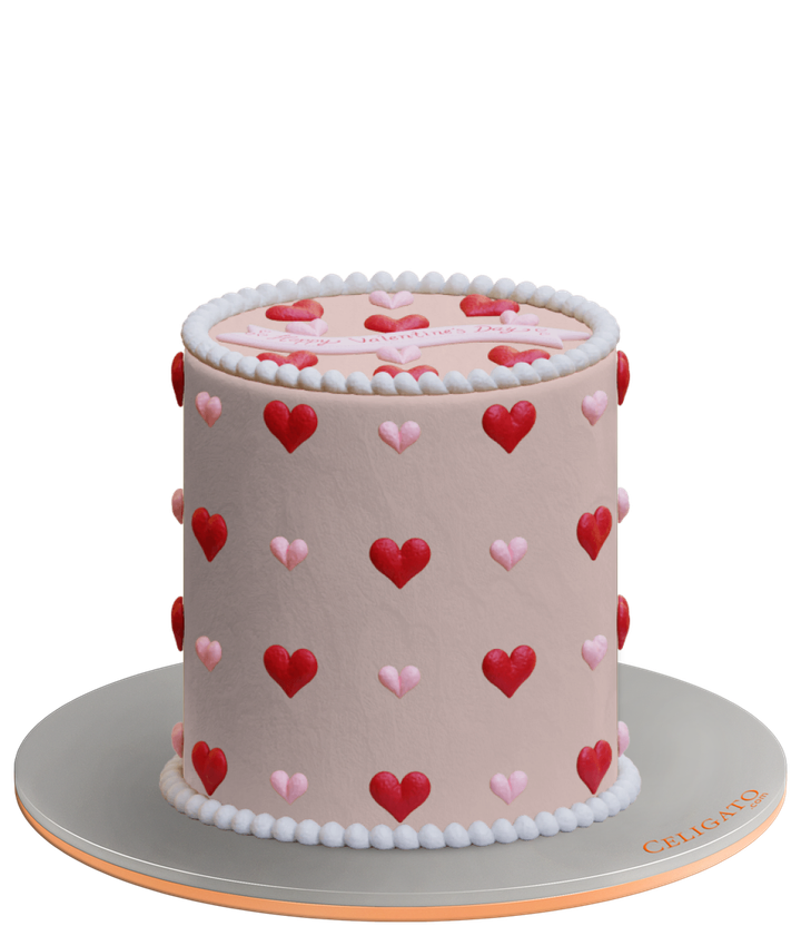 Classic Love cake on transparent background
