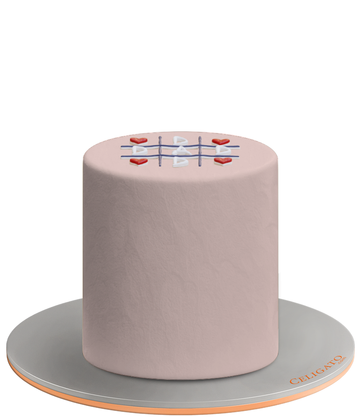 Dad XO Super Dad Cake on transparent background