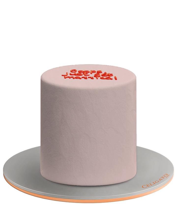 Got Married cake on transparent background