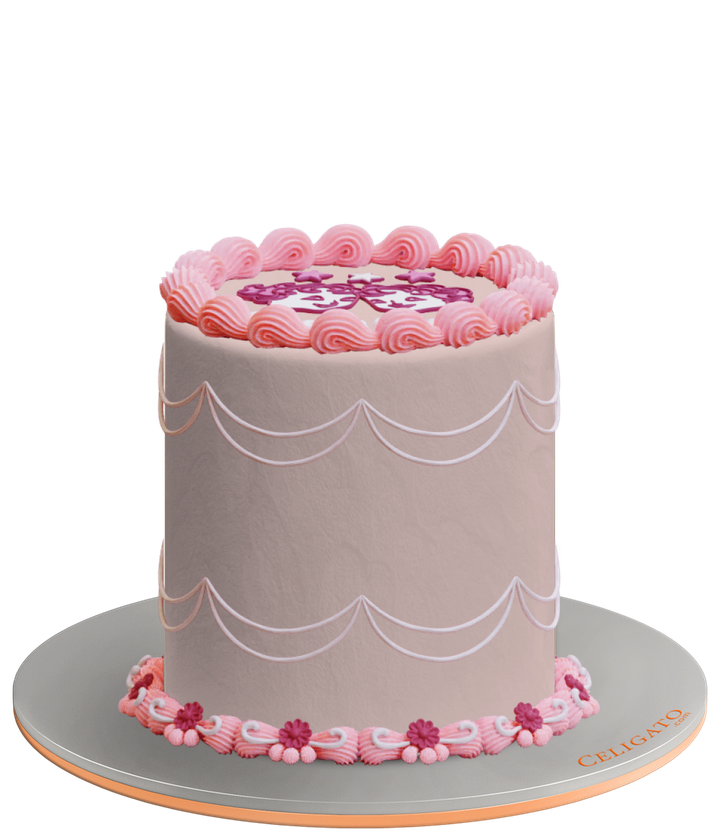 Gemini Vibes cake on transparent background