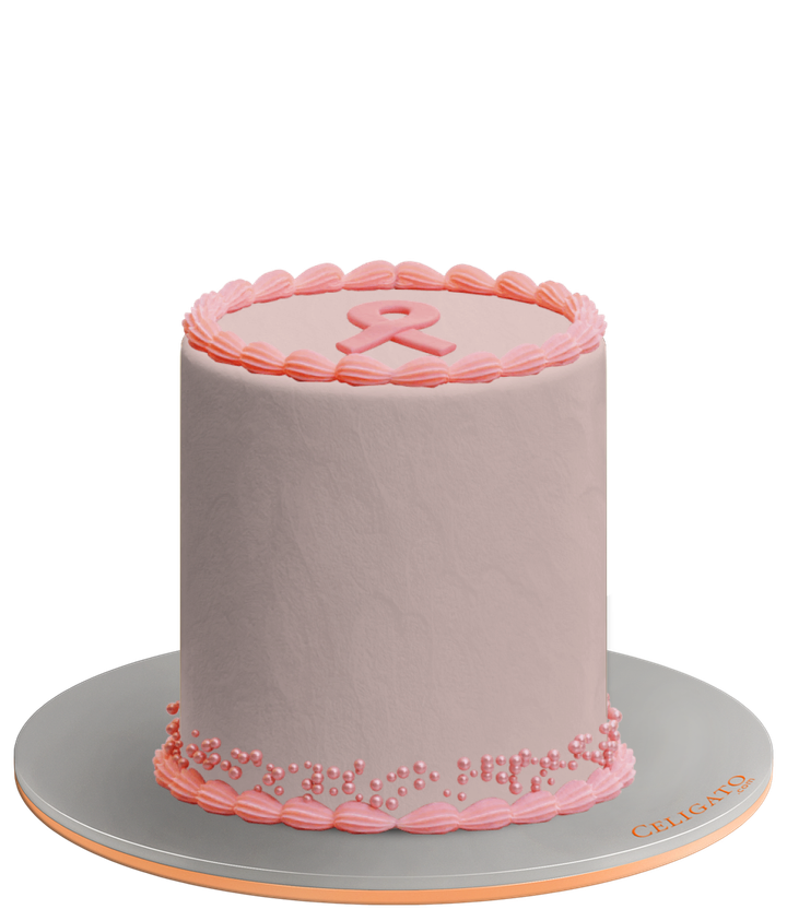 Hope Breastcancer Cake on transparent background