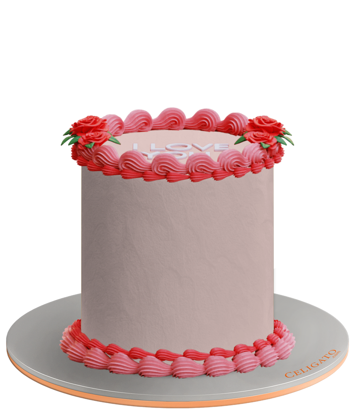 Amor cake on transparent background