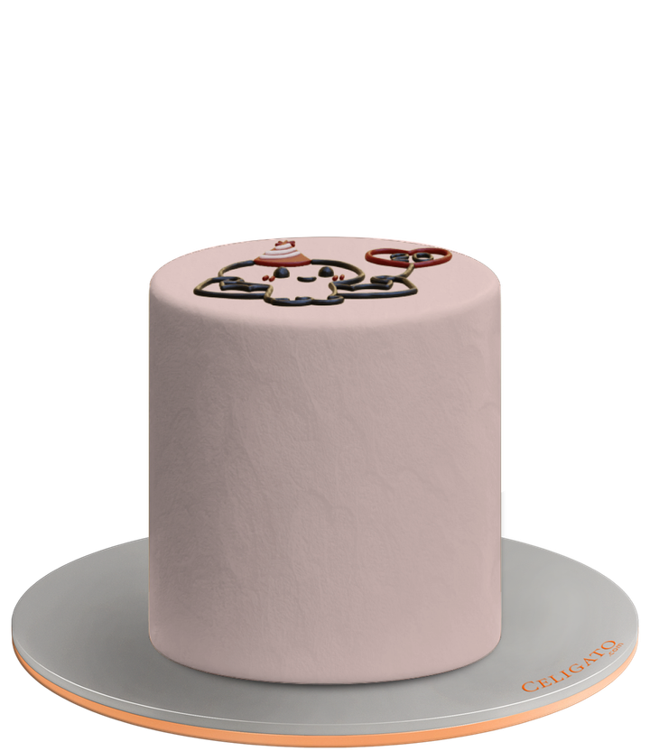 Level Up cake on transparent background