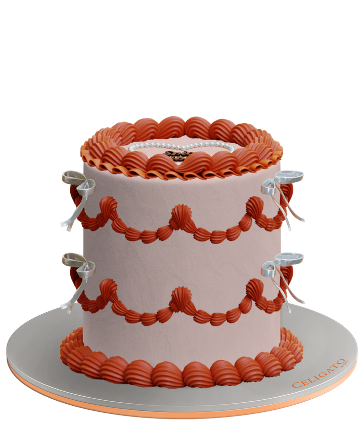 Libra Vibes cake on transparent background