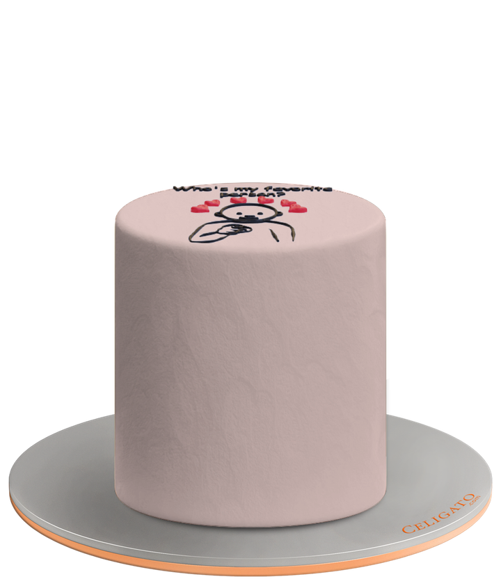 My Fav Person cake on transparent background