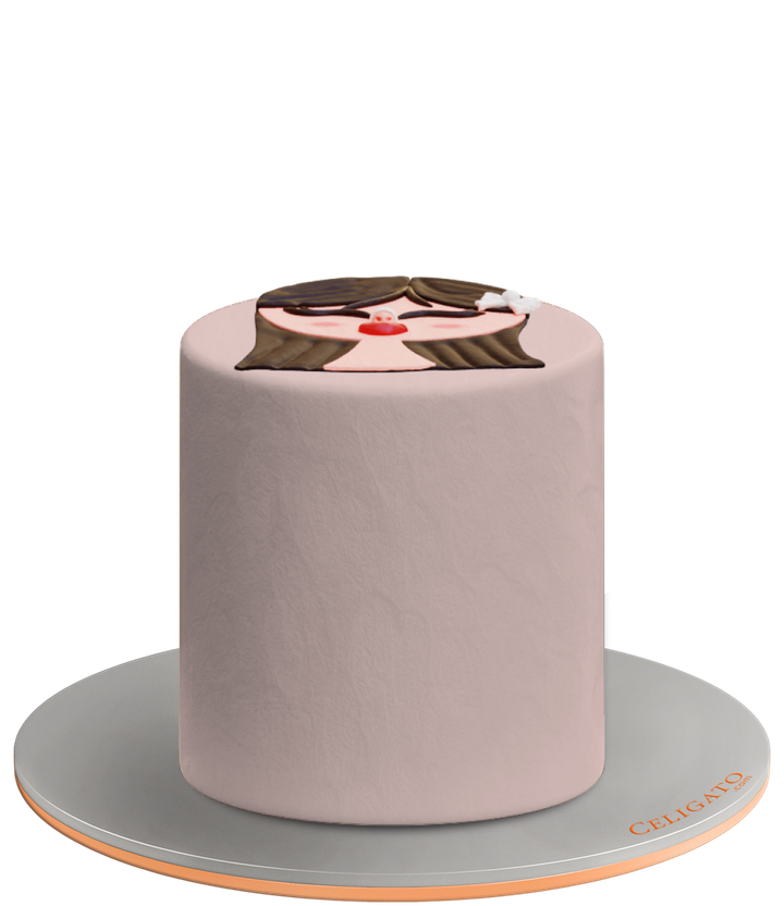 New Nose Glow Up Round Cake on transparent background