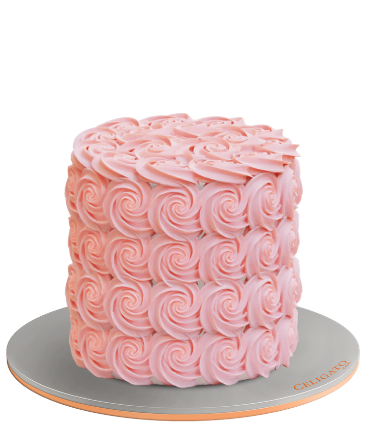 Roses Cake on transparent background