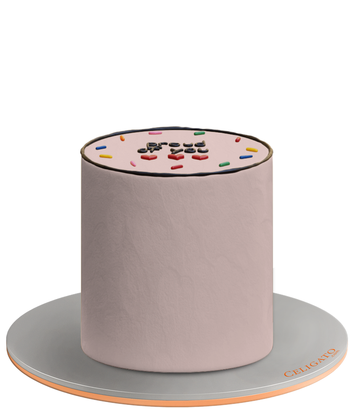 Proud of you cake on transparent background