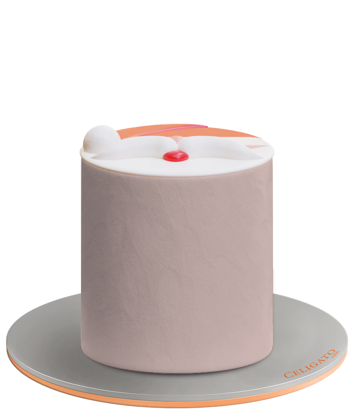 Santa cake on transparent background