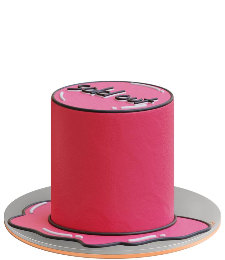 Sold Out cake on transparent background