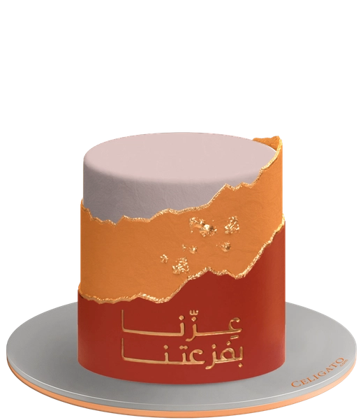 Solidarity cake on transparent background