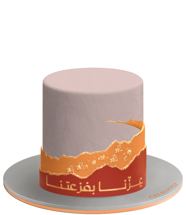 Solidarity cake on transparent background