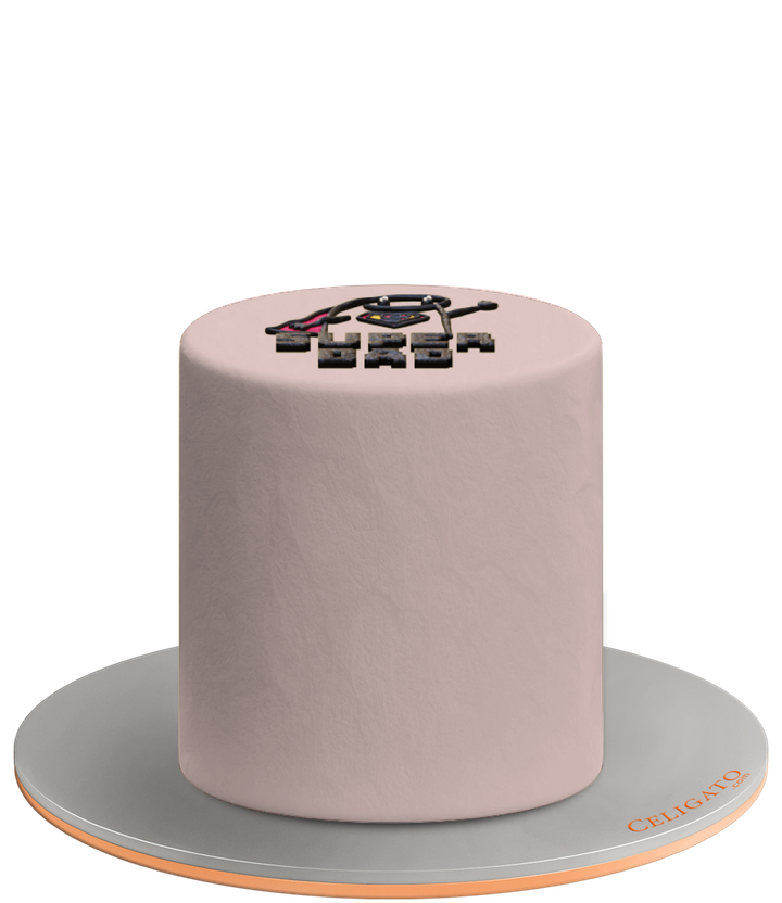 Super Dad cake on transparent background
