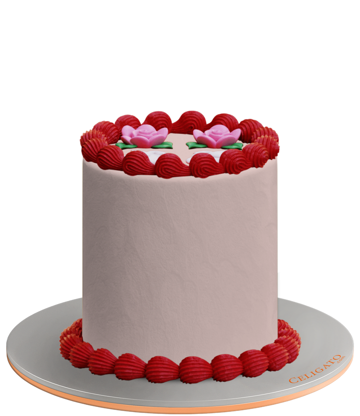 Swan Love cake on transparent background