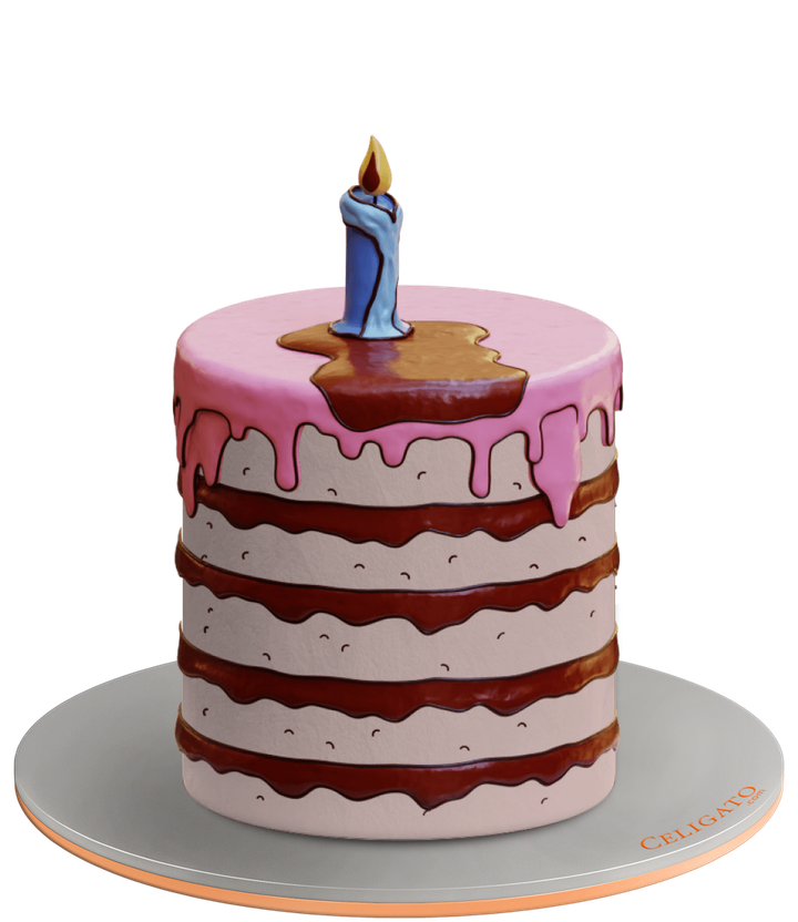 Tiger's Cake cake on transparent background