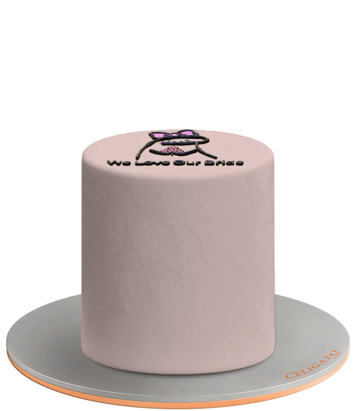 Bride Love cake on transparent background