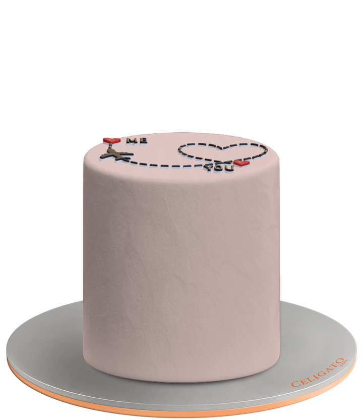 You & Me cake on transparent background