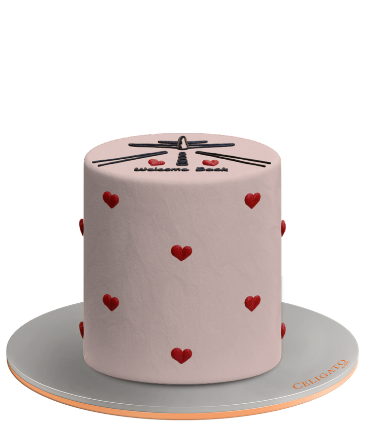 You’re Back cake on transparent background