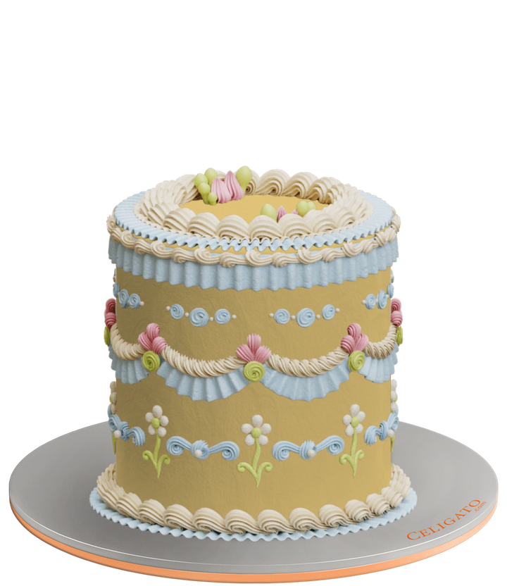 Joy of Reunion cake on transparent background