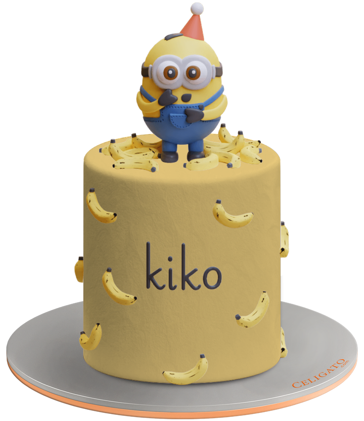 Minion cake on transparent background